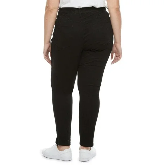 a.n.a - Mid Rise Skinny Jegging Jeans 18 Black - Picture 2 of 11